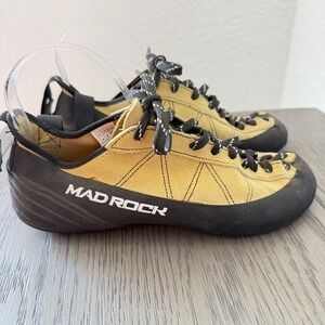 Mad Rock Climbing Shoes Mens 9 Womens 10.5 Tan Suede Lace Up Bouldering Gear